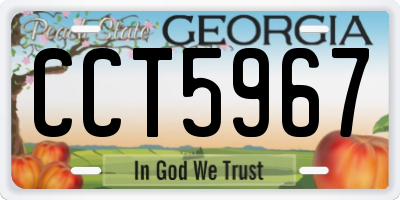 GA license plate CCT5967