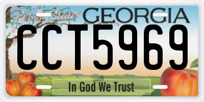 GA license plate CCT5969