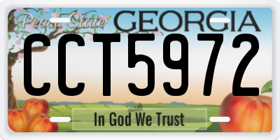 GA license plate CCT5972