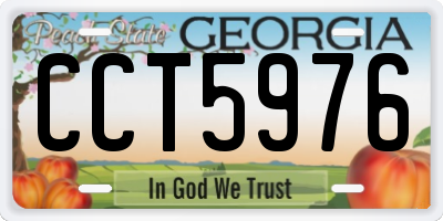 GA license plate CCT5976