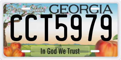 GA license plate CCT5979