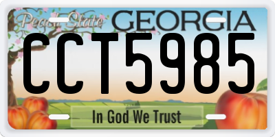 GA license plate CCT5985