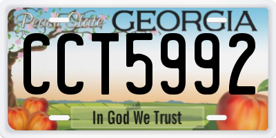 GA license plate CCT5992