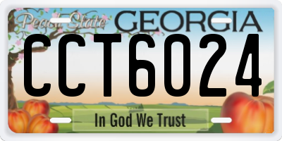 GA license plate CCT6024