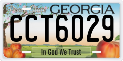 GA license plate CCT6029