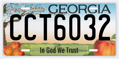 GA license plate CCT6032