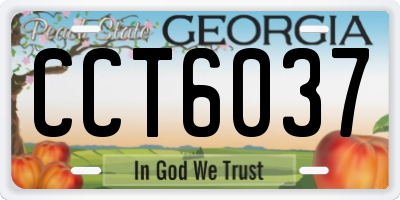 GA license plate CCT6037