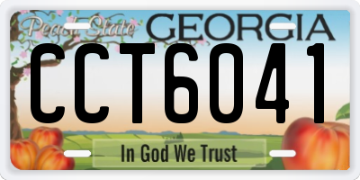 GA license plate CCT6041