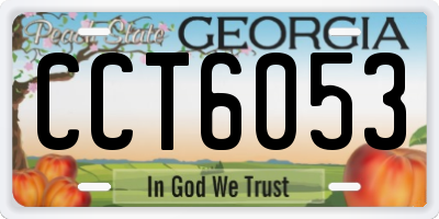 GA license plate CCT6053