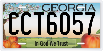 GA license plate CCT6057