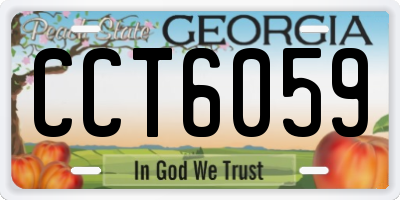 GA license plate CCT6059