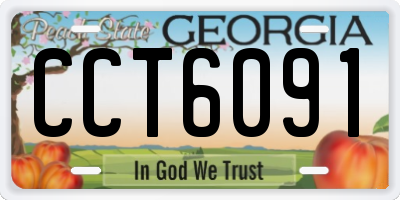 GA license plate CCT6091
