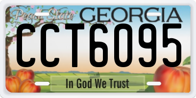GA license plate CCT6095