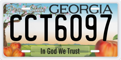 GA license plate CCT6097