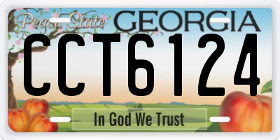 GA license plate CCT6124