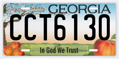 GA license plate CCT6130