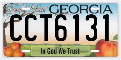 GA license plate CCT6131