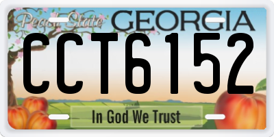 GA license plate CCT6152
