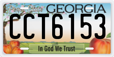 GA license plate CCT6153