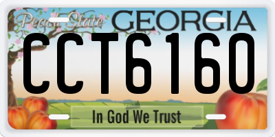 GA license plate CCT6160