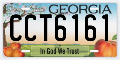 GA license plate CCT6161
