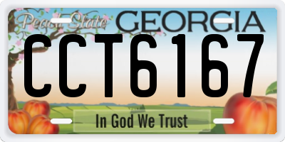 GA license plate CCT6167