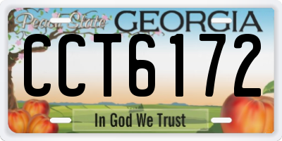 GA license plate CCT6172