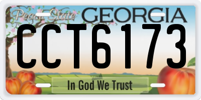 GA license plate CCT6173