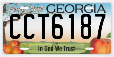 GA license plate CCT6187