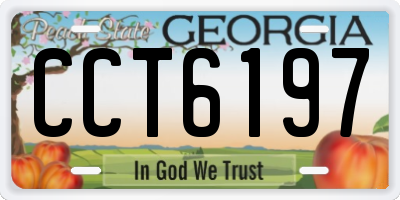 GA license plate CCT6197