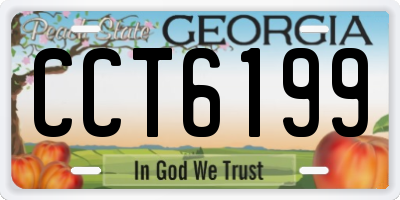 GA license plate CCT6199