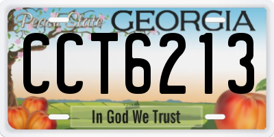 GA license plate CCT6213