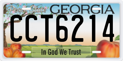 GA license plate CCT6214