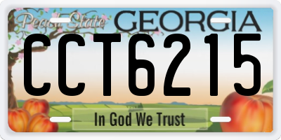 GA license plate CCT6215