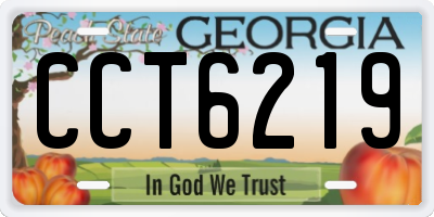 GA license plate CCT6219