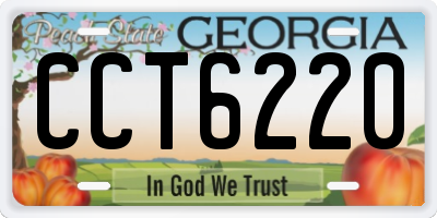 GA license plate CCT6220
