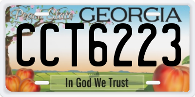 GA license plate CCT6223