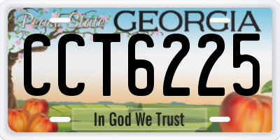 GA license plate CCT6225