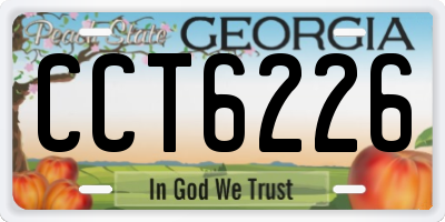 GA license plate CCT6226