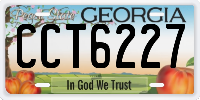 GA license plate CCT6227