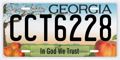 GA license plate CCT6228