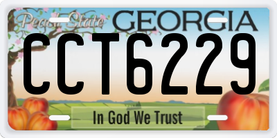 GA license plate CCT6229