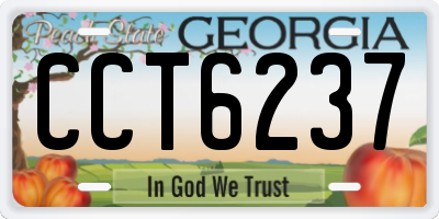 GA license plate CCT6237