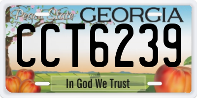 GA license plate CCT6239