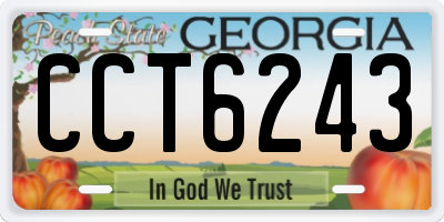 GA license plate CCT6243