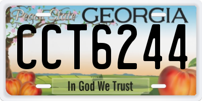 GA license plate CCT6244