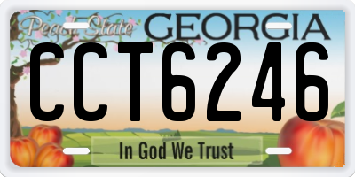 GA license plate CCT6246