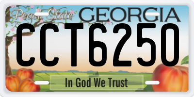 GA license plate CCT6250