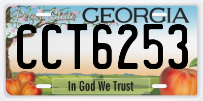 GA license plate CCT6253