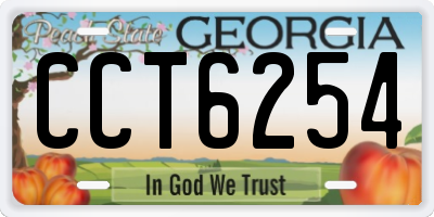 GA license plate CCT6254